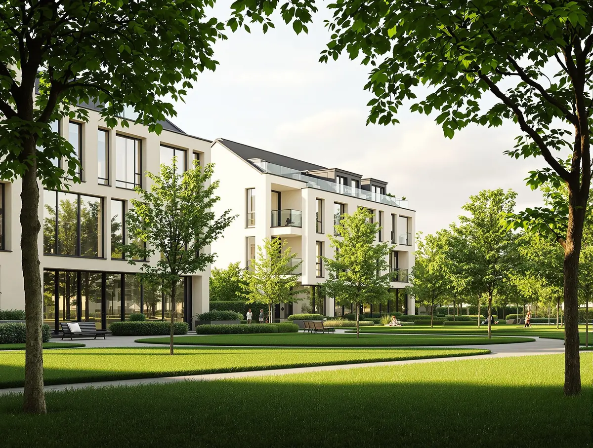 Quartier résidentiel de Grande-Synthe avec baies vitrées
